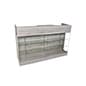 Retail Store Counter w/ Tempered Glass, Adjustable Shelves, Rear Storage