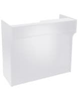 White Ledge Counter with Customer Check Writing Shelf White Ledge Counter