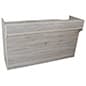 Cash Register Stand w/ Locking Cash Drawer, Ledge Top, and Two Adjustable Shelves