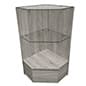 Corner Retail Display with MDF Construction and Two Adjustable Tempered Glass Shelves