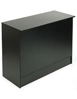 Retail Cash Wrap: 48" Wide Low Style - Black retail cash wrap