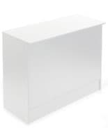 Solid White Store Counter with (3) Adjustable Shelves Solid White Store Counter