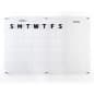 72 x 48 Write-On Board, Wall Mount, Dry Erase, Monthly Calendar, Acrylic – Clear
