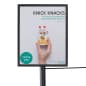QueuePole Slim 8.5 x 11 Sign Frame for Stanchions, Slide-In Design - Black