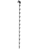 Black clip wand retailer features a hanging hook with 12 clamps Clip Wand Retailer