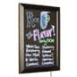 25 x 18 Write-On Board, Wall or Ceiling Mount, LED Lighting, Wet Erase - Black