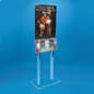 22" x 28" Floor Standing Poster Holder with Literature Pockets - Clear