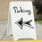 19" x 32" A-Frame Sidewalk Sign Stand, Whiteboard, Double Sided - White
