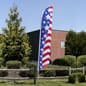 14' Feather Flag with Ground Spike - American Flag Graphic