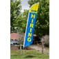 14' Feather Flag w/ Ground Spike and Pre-printed Opening Message