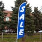 14' Feather Flag w/ Ground Spike and Pre-printed Sale Message