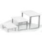 Display Risers, Set of 3, Anti-Slip - White