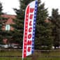 14' Feather Flag w/ Ground Spike and Pre-printed Opening Message