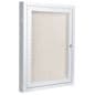 Enclosed Bulletin Board for Outdoor Use, Locking - Silver