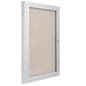 Enclosed Bulletin Board for Outdoor Use, Locking - Silver