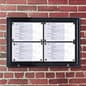 Enclosed Bulletin Board, Outdoor Use, Magnetic, Locking - Black
