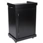 Mobile Lectern with Enclosed Cabinet, Pull-out Shelf, Locking Wheels