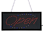 "OPEN" Animated LED Sign with Hanging Chain, Rectangular - Red & Blue