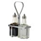 Oil and Vinegar Cruet Set, Kit of 12 Racks & 24 Bottles- Silver