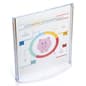 Acrylic Countertop Sign Holder, T-Style Design, Oval Base - Clear