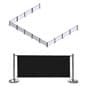 Café Barrier System w/ 13 Banners & 14 Stanchions - Black