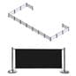 Café Barrier System w/ 15 Banners & 16 Stanchions - Black