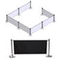 Café Barrier System w/ 7 Banners & 8 Stanchions - Black