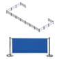 Café Barrier System w/ 15 Banners & 16 Stanchions - Blue