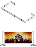 Cafe Wind Barrier with Full Color 2 Sided Graphics Cafe Wind Barrier with Double Sided Printing
