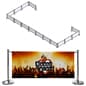 Café Barrier with 15 Banners and 16 Stanchion Posts - Double Sided Printing