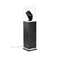 17" Pedestal Display Case with Acrylic Cover, Interior Lights - Black or White