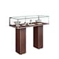 46" Display Case with Pedestal Design, Rear Hinged Doors, Frameless - Wenge