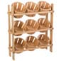 Tiered Wooden Display, Floor Standing, 9 Baskets – Oak