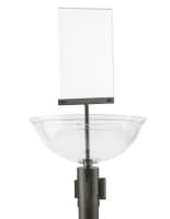 Dump Bin Stanchion Topper is Acrylic Acrylic Dump Bin Stanchion Topper