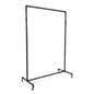 Pipeline Clothing Rack with Single Tiered Bars, 4 Wheels, Height Adjustable – Black