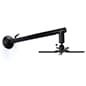 Projector Wall Mount with Telescoping Arm, Tilting, Rotating - Black