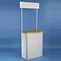 31"w Portable Counter w/ Header, Inner Shelf - White