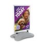 Weighted Sidewalk Sign Stand, Double Sided, Fillable Base - Gray