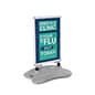 Weighted Sidewalk Sign Stand, Double Sided, Fillable Base - Gray
