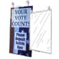 Acrylic Hanging Sign Holder for Wall or Window, Suction Cups, Double-Sided - Clear