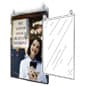 Acrylic Hanging Sign Holder for Wall or Window, Suction Cups, Double-Sided - Clear