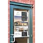Acrylic Hanging Sign Holder for Wall or Window, Suction Cups, Double-Sided - Clear