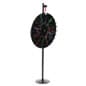 Prize Wheel with 12 Slots, Write-On Surface, Floor Standing - Black