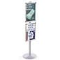 Floor Standing Sign Holder, Rotating Snap Frames - Silver