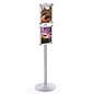 Floor Standing Sign Holder, Rotating Snap Frames - Silver
