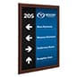 Wall Mounted Poster Holder, Snap Frame, Non-Glare Lens - Walnut
