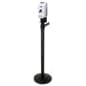 QueuePole.Economy Stanchion Post w/ 6.5’ Belt, Sanitizer Dispensing Topper - Black