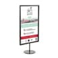Countertop Sign Holder, Double Sided, Round Weighted Base