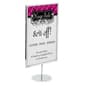 Countertop Sign Holder, Double Sided, Round Weighted Base