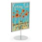 Countertop Sign Holder, Double Sided, Round Weighted Base